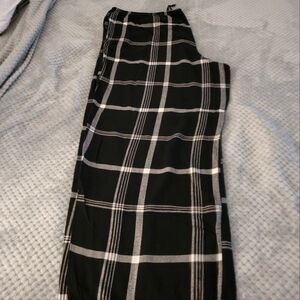 EUC Victoria Secret Black & White Plaid Drawstring Sleep Pants XLT